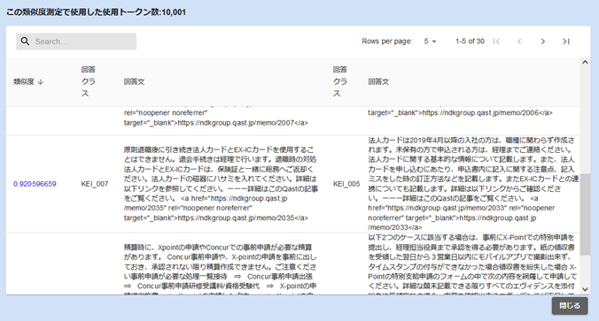 回答内容が類似し修正すべき回答の候補がリストアップ.png