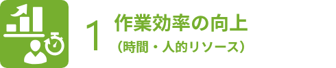 1.作業効率の向上（時間・人的リソース）